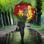 Australia Gang-gang Cockatoo Christmas Umbrella Callocephalon Fimbriatum Golden Wattle Red - Aussie Hoodie
