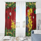 Australia Gang-gang Cockatoo Christmas Window Curtain Callocephalon Fimbriatum Golden Wattle Red - Aussie Hoodie