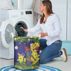 Australia Gang-gang Cockatoo Christmas Laundry Basket Callocephalon Fimbriatum Golden Wattle Blue - Aussie Hoodie