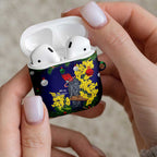Australia Gang-gang Cockatoo Christmas AirPods Case Callocephalon Fimbriatum Golden Wattle Blue - Aussie Hoodie