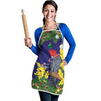Australia Gang-gang Cockatoo Christmas Apron Callocephalon Fimbriatum Golden Wattle Blue - Aussie Hoodie