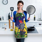 Australia Gang-gang Cockatoo Christmas Apron Callocephalon Fimbriatum Golden Wattle Blue - Aussie Hoodie