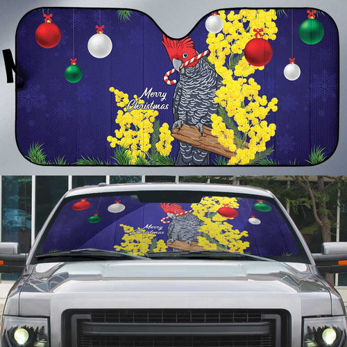 Australia Gang-gang Cockatoo Christmas Auto Sun Shade Callocephalon Fimbriatum Golden Wattle Blue - Aussie Hoodie