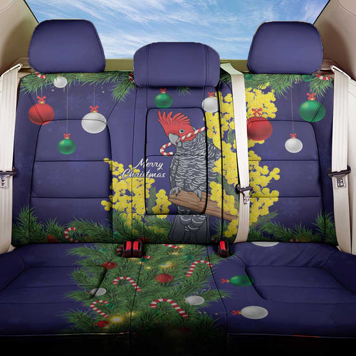 Australia Gang-gang Cockatoo Christmas Back Car Seat Cover Callocephalon Fimbriatum Golden Wattle Blue - Aussie Hoodie