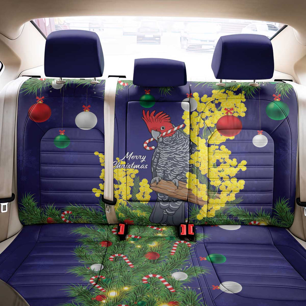 Australia Gang-gang Cockatoo Christmas Back Car Seat Cover Callocephalon Fimbriatum Golden Wattle Blue - Aussie Hoodie