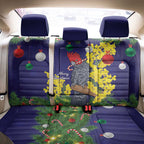 Australia Gang-gang Cockatoo Christmas Back Car Seat Cover Callocephalon Fimbriatum Golden Wattle Blue - Aussie Hoodie