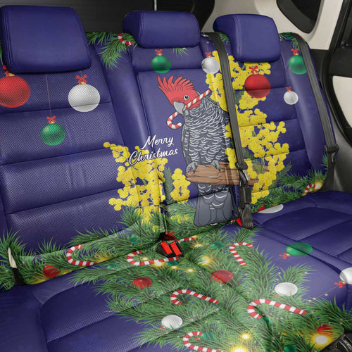 Australia Gang-gang Cockatoo Christmas Back Car Seat Cover Callocephalon Fimbriatum Golden Wattle Blue - Aussie Hoodie
