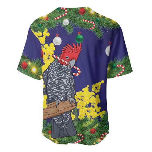 Australia Gang-gang Cockatoo Christmas Baseball Jersey Callocephalon Fimbriatum Golden Wattle Blue - Aussie Hoodie