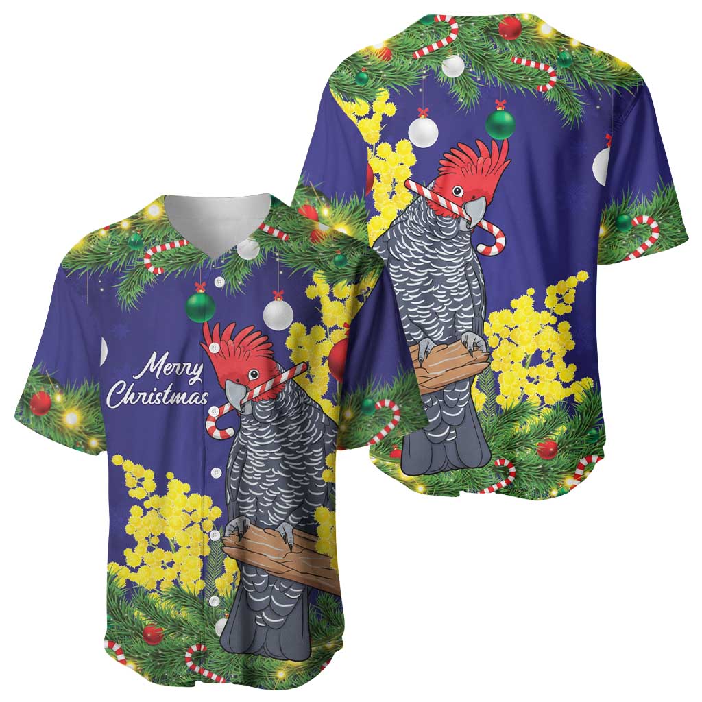 Australia Gang-gang Cockatoo Christmas Baseball Jersey Callocephalon Fimbriatum Golden Wattle Blue - Aussie Hoodie