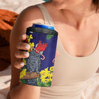 Australia Gang-gang Cockatoo Christmas 4 in 1 Can Cooler Tumbler Callocephalon Fimbriatum Golden Wattle Blue - Aussie Hoodie