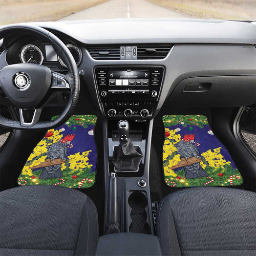Australia Gang-gang Cockatoo Christmas Car Mats Callocephalon Fimbriatum Golden Wattle Blue - Aussie Hoodie