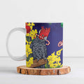 Australia Gang-gang Cockatoo Christmas Ceramic Mug Callocephalon Fimbriatum Golden Wattle Blue - Aussie Hoodie