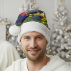 Australia Gang-gang Cockatoo Christmas Santa Hat Callocephalon Fimbriatum Golden Wattle Blue - Aussie Hoodie
