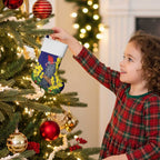 Australia Gang-gang Cockatoo Christmas Stocking Callocephalon Fimbriatum Golden Wattle Blue - Aussie Hoodie