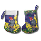 Australia Gang-gang Cockatoo Christmas Stocking Callocephalon Fimbriatum Golden Wattle Blue - Aussie Hoodie
