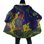 Australia Gang-gang Cockatoo Christmas Cloak Callocephalon Fimbriatum Golden Wattle Blue - Aussie Hoodie