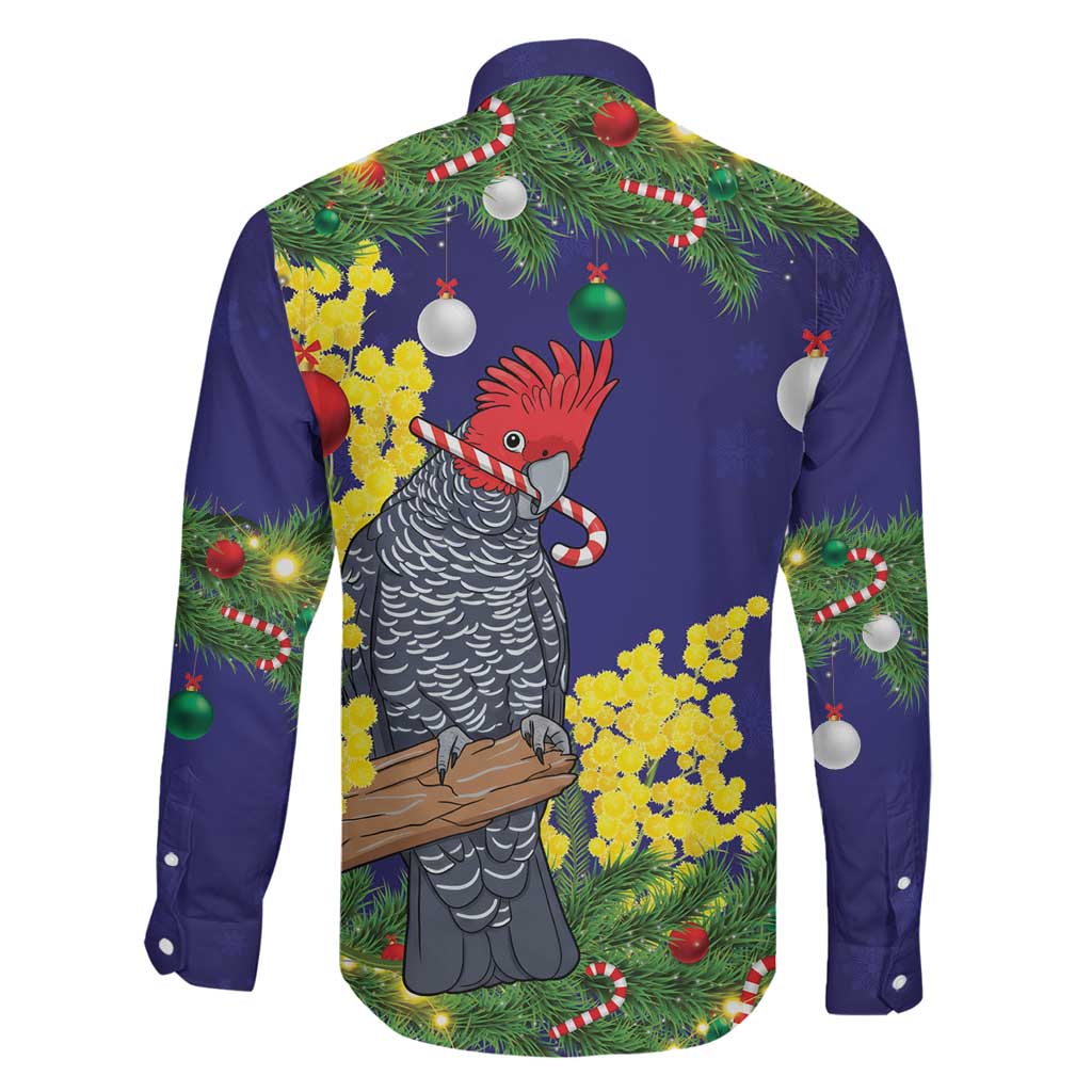 Australia Gang-gang Cockatoo Christmas Family Matching Summer Maxi Dress and Hawaiian Shirt Callocephalon Fimbriatum Golden Wattle Blue - Aussie Hoodie