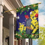 Australia Gang-gang Cockatoo Christmas Garden Flag Callocephalon Fimbriatum Golden Wattle Blue - Aussie Hoodie