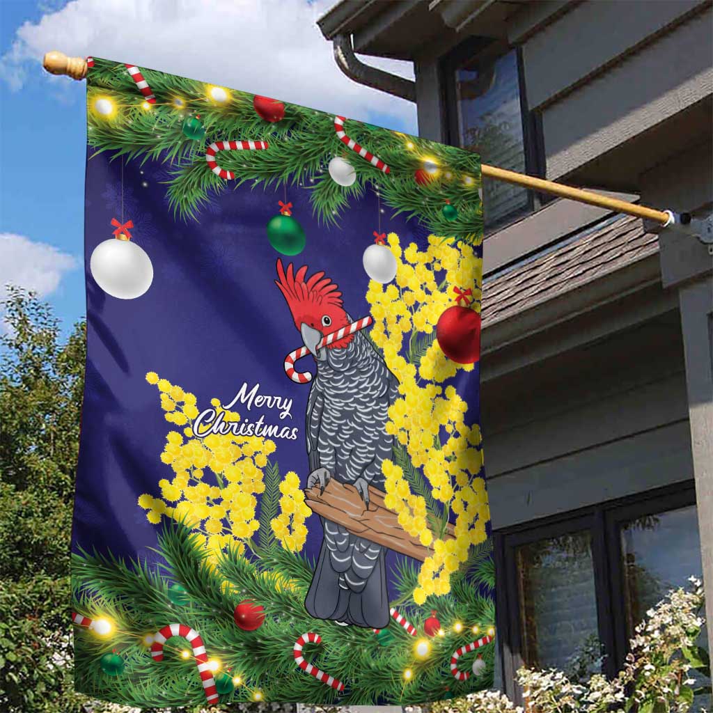 Australia Gang-gang Cockatoo Christmas Garden Flag Callocephalon Fimbriatum Golden Wattle Blue - Aussie Hoodie