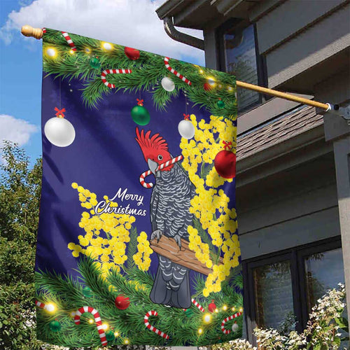 Australia Gang-gang Cockatoo Christmas Garden Flag Callocephalon Fimbriatum Golden Wattle Blue - Aussie Hoodie