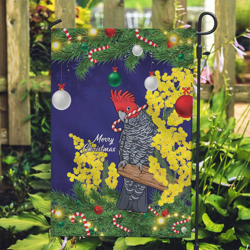 Australia Gang-gang Cockatoo Christmas Garden Flag Callocephalon Fimbriatum Golden Wattle Blue - Aussie Hoodie