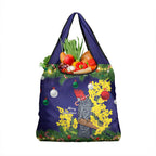 Australia Gang-gang Cockatoo Christmas Grocery Bag Callocephalon Fimbriatum Golden Wattle Blue - Aussie Hoodie
