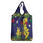 Australia Gang-gang Cockatoo Christmas Grocery Bag Callocephalon Fimbriatum Golden Wattle Blue - Aussie Hoodie