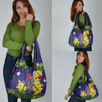 Australia Gang-gang Cockatoo Christmas Grocery Bag Callocephalon Fimbriatum Golden Wattle Blue - Aussie Hoodie