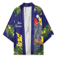 Australia Gang-gang Cockatoo Christmas Kimono Callocephalon Fimbriatum Golden Wattle Blue - Aussie Hoodie