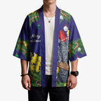 Australia Gang-gang Cockatoo Christmas Kimono Callocephalon Fimbriatum Golden Wattle Blue - Aussie Hoodie
