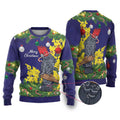 Australia Gang-gang Cockatoo Christmas Ugly Christmas Sweater Callocephalon Fimbriatum Golden Wattle Blue - Aussie Hoodie