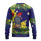 Australia Gang-gang Cockatoo Christmas Ugly Christmas Sweater Callocephalon Fimbriatum Golden Wattle Blue - Aussie Hoodie