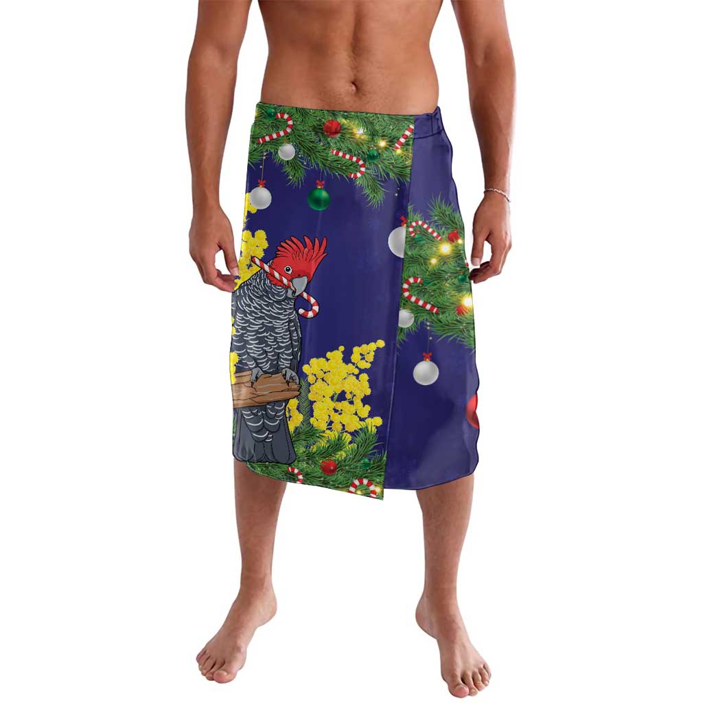 Australia Gang-gang Cockatoo Christmas Lavalava Callocephalon Fimbriatum Golden Wattle Blue - Aussie Hoodie