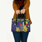 Australia Gang-gang Cockatoo Christmas Leather Bag Callocephalon Fimbriatum Golden Wattle Blue - Aussie Hoodie