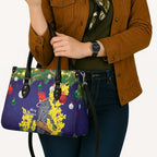 Australia Gang-gang Cockatoo Christmas Leather Bag Callocephalon Fimbriatum Golden Wattle Blue - Aussie Hoodie