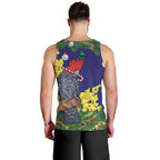 Australia Gang-gang Cockatoo Christmas Men Tank Top Callocephalon Fimbriatum Golden Wattle Blue - Aussie Hoodie