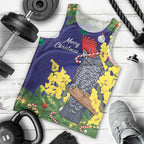 Australia Gang-gang Cockatoo Christmas Men Tank Top Callocephalon Fimbriatum Golden Wattle Blue - Aussie Hoodie