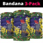 Australia Gang-gang Cockatoo Christmas Neck Gaiter Callocephalon Fimbriatum Golden Wattle Blue - Aussie Hoodie