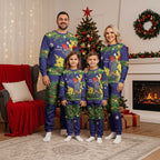 Australia Gang-gang Cockatoo Christmas Pajama Set Callocephalon Fimbriatum Golden Wattle Blue - Aussie Hoodie