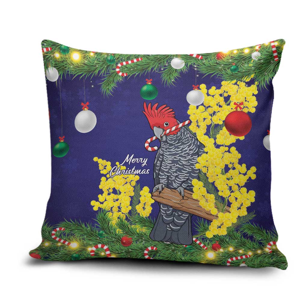 Australia Gang-gang Cockatoo Christmas Pillow Cover Callocephalon Fimbriatum Golden Wattle Blue - Aussie Hoodie