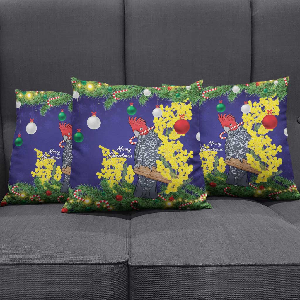 Australia Gang-gang Cockatoo Christmas Pillow Cover Callocephalon Fimbriatum Golden Wattle Blue - Aussie Hoodie