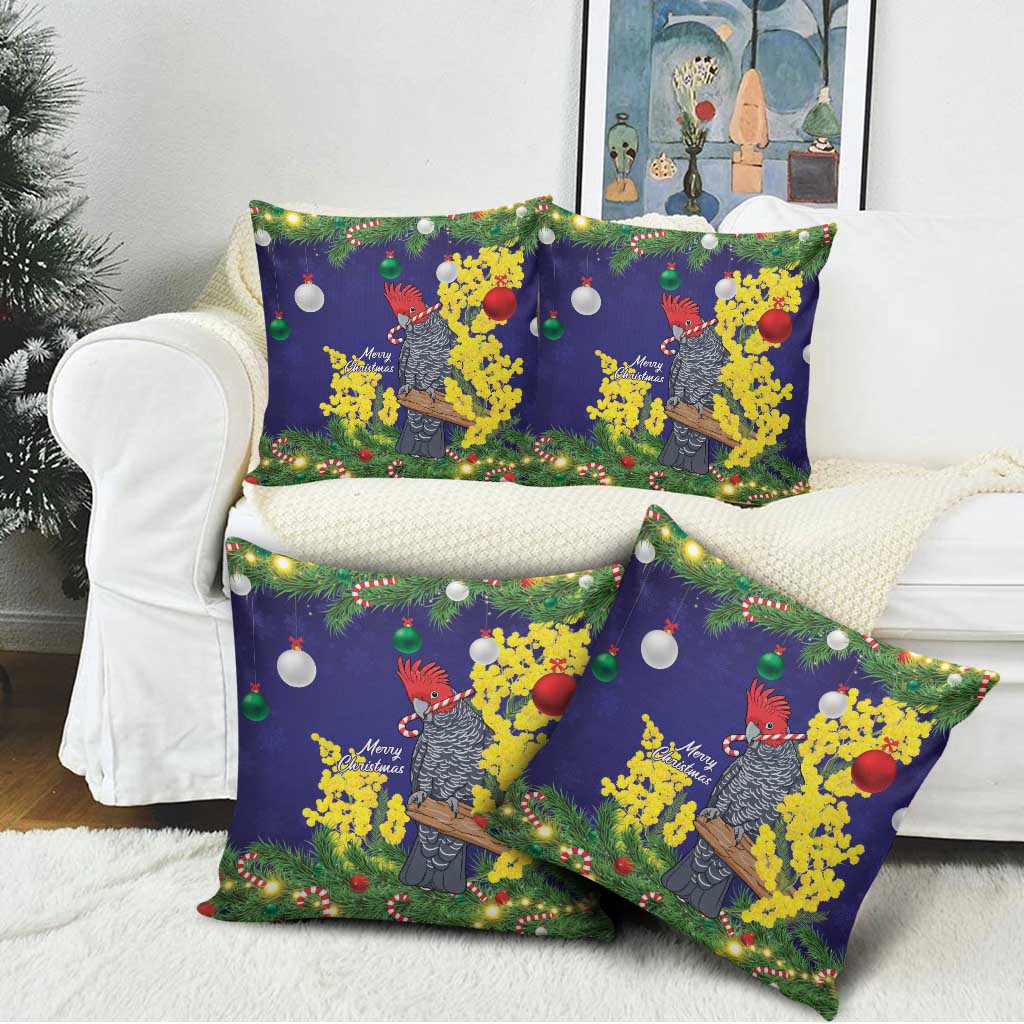 Australia Gang-gang Cockatoo Christmas Pillow Cover Callocephalon Fimbriatum Golden Wattle Blue - Aussie Hoodie