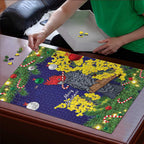 Australia Gang-gang Cockatoo Christmas Puzzle Callocephalon Fimbriatum Golden Wattle Blue - Aussie Hoodie