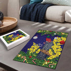 Australia Gang-gang Cockatoo Christmas Puzzle Callocephalon Fimbriatum Golden Wattle Blue - Aussie Hoodie