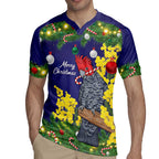Australia Gang-gang Cockatoo Christmas Rugby Jersey Callocephalon Fimbriatum Golden Wattle Blue - Aussie Hoodie