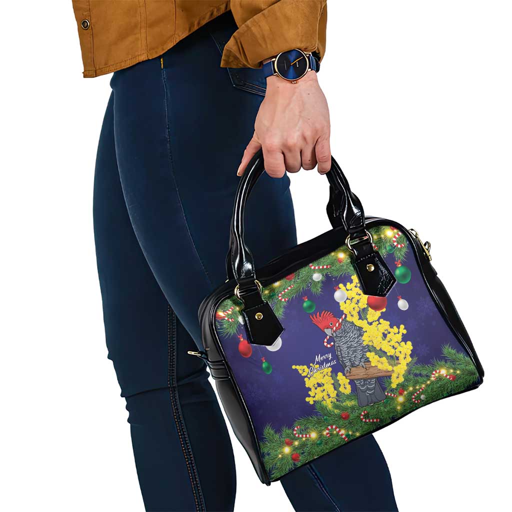 Australia Gang-gang Cockatoo Christmas Shoulder Handbag Callocephalon Fimbriatum Golden Wattle Blue - Aussie Hoodie