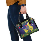 Australia Gang-gang Cockatoo Christmas Shoulder Handbag Callocephalon Fimbriatum Golden Wattle Blue - Aussie Hoodie