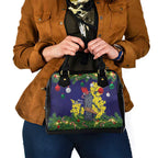 Australia Gang-gang Cockatoo Christmas Shoulder Handbag Callocephalon Fimbriatum Golden Wattle Blue - Aussie Hoodie