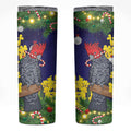 Australia Gang-gang Cockatoo Christmas Skinny Tumbler Callocephalon Fimbriatum Golden Wattle Blue - Aussie Hoodie