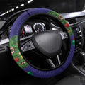 Australia Gang-gang Cockatoo Christmas Steering Wheel Cover Callocephalon Fimbriatum Golden Wattle Blue - Aussie Hoodie